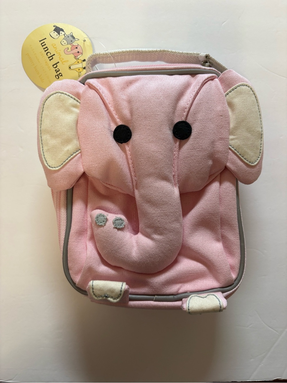 Pottery Barn Kids Pink Elephant Lunch Bag - Soft Plush Backpack